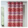 Home Maison Rideaux en jacquard à rayures horizontales (140x260 cm - Rouge Orangé)