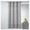 Home Maison Rideau en jacquard aux motifs fantaisies (140x260 cm - Gris clair)