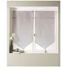 HOME MAISON Paire de voilage à parement haut en macramé 'coeur' Vieux rose 45x120cm