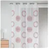Home Maison Voilage en étamine brodée "cercle et rond" (140x240 cm - Rouge Orangé)