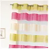 HomeMaison Voilage en organza à fines rayures horizontales Rose Blush 140x240 cm
