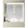 Home Maison Paire de voilage à parement haut en macramé 'coeur' Gris clair 60x120 cm