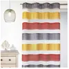 HomeMaison Voilage en organza à fines rayures horizontales (140x240 cm - Rouge)