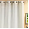 Home Maison Voilage en Etamine 'Petites Rayures Verticales' (140x260 cm - Ivoire)