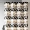 HomeMaison Rideau d'ameublement motifs triangles (140x260 cm - Gris clair)