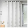 HomeMaison Rideau d'ameublement imprimés motifs Argent (140x260 cm - Blanc)