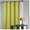Home Maison Rideau 100 % occultant et isolant aspect Velours Vert clair 140x260 cm