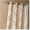 HomeMaison.com Rideau D'ameublement Shantung Brodé Motif Éthnique TU