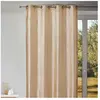 HomeMaison.com Rideau ameublement en Taffetas imprimé Argent (140x260 cm - Ivoire)