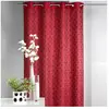 Rideau ameublement en Shantung doublé Fantaisie (130x250 cm - Rouge)
