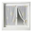 Home Maison Petit Voilage Brodé fil lurex 'Ronds' (60x160 cm - Doré)