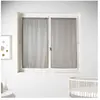 HOME MAISON Voilage paire en maille avec des fils lurex argentés Lin 60 x 135 cm