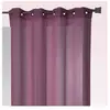 Home Maison Voilage en Etamine Légère Unie à Oeillets Carrés (140x240 cm - Prune)