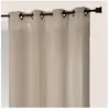 Home Maison Voilage en Etamine Légère Unie à Oeillets Carrés (140x240 cm - Beige)