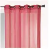 Home Maison Voilage en Etamine Légère Unie à Oeillets Carrés (140x240 cm - Rouge)