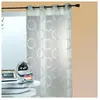 HomeMaison.com Voilage en organza jacquard ronds (140x240 cm - Ivoire)
