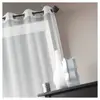 HomeMaison.com Voilage Organza fantaisie goutte métallique (150x260 cm - Blanc)