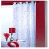 HomeMaison.com Voilage tissé et brodé en zig zag (140x240 cm - Noir)