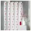 HomeMaison.com Voilage Raffiné fantaisie brodé ronds (140x240 cm - Rouge)