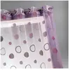 HOME MAISON Voilage organza jacquard aux motifs cercles (140x240 cm - Violet parme)