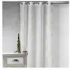 Home Maison Voilage en Etamine Brodé ronds fils lurex brillants Doré 140x240 cm