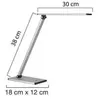 UNiLUX Lampe de bureau à LED TERRA, couleur: gris métallisé
