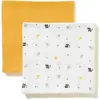 Lot 2 Langes Coton Bio Jaune