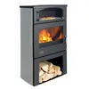 Poêle à Bois Godin Grand Chinon 2 363117 Chrome Gris Argente