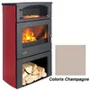 Poêle à Bois Godin Grand Chinon 2 363117 Chrome Champagne
