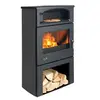 Poêle à Bois Godin Grand Chinon 2 363117 Chrome Gris Anthracite