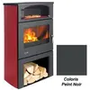 Poêle à Bois Godin Grand Chinon 2 363117 Chrome Peint Noir