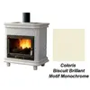 Poêle à Bois Godin Constance 4 630155 Biscuit Brillant Monochrome