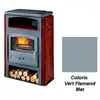 Poêle à Bois Godin Eco 2 363114 Ceramique Vert Flamand Mat