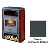 Poêle à Bois Godin Eco 2 363114 Ceramique Anthracite Brillant