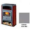 Poêle à Bois Godin Eco 2 363114 Ceramique Gris Mat