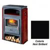 Poêle à Bois Godin Eco 2 363114 Ceramique Noir Brillant