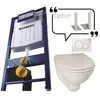 Bâti-support autoportant + cuvette WC courte + abattant et plaque de c...