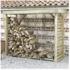 FOREST STYLE Abri-bûches en bois 183 x 89,5 x 238,5 cm Dallas - Cerland