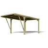 CERLAND Carport en bois traité VICTOR MODERN 1 voitures 3,22x5,12x2,61m