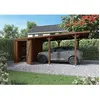 FOREST STYLE Carport simple en bois 21 m² avec annexe Léon