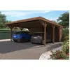 Cerland - Carport double en bois 39 m² avec annexe Léon