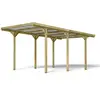 FOREST STYLE carport en bois traité jean 1 voiture 3,04x5,12x2,52m