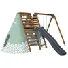Soulet Aire de Jeux en Bois avec Toboggan et Mur d'escalade Apollon
