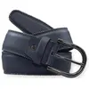 Ceinture en Cuir & Croute de Cuir bleue T.85/100