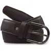 Ceinture en Cuir & Croute de Cuir marron T.90/105
