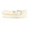 Ceinture en Cuir & Croute de Cuir blanche T.95/110