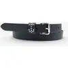 Ceinture femme en Cuir boucle passant studs ancre noire T.90/105