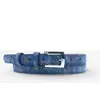 Ceinture femme en Cuir fantaisie blue jean T.95/110