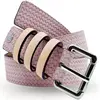 Ceinture en Cuir & Croute de Cuir rose T.95/110