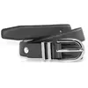 Ceinture en Cuir & Croute de Cuir noire T.90/105